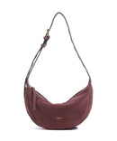 Abro Suede By My Side Small Sac porté épaule bordeaux