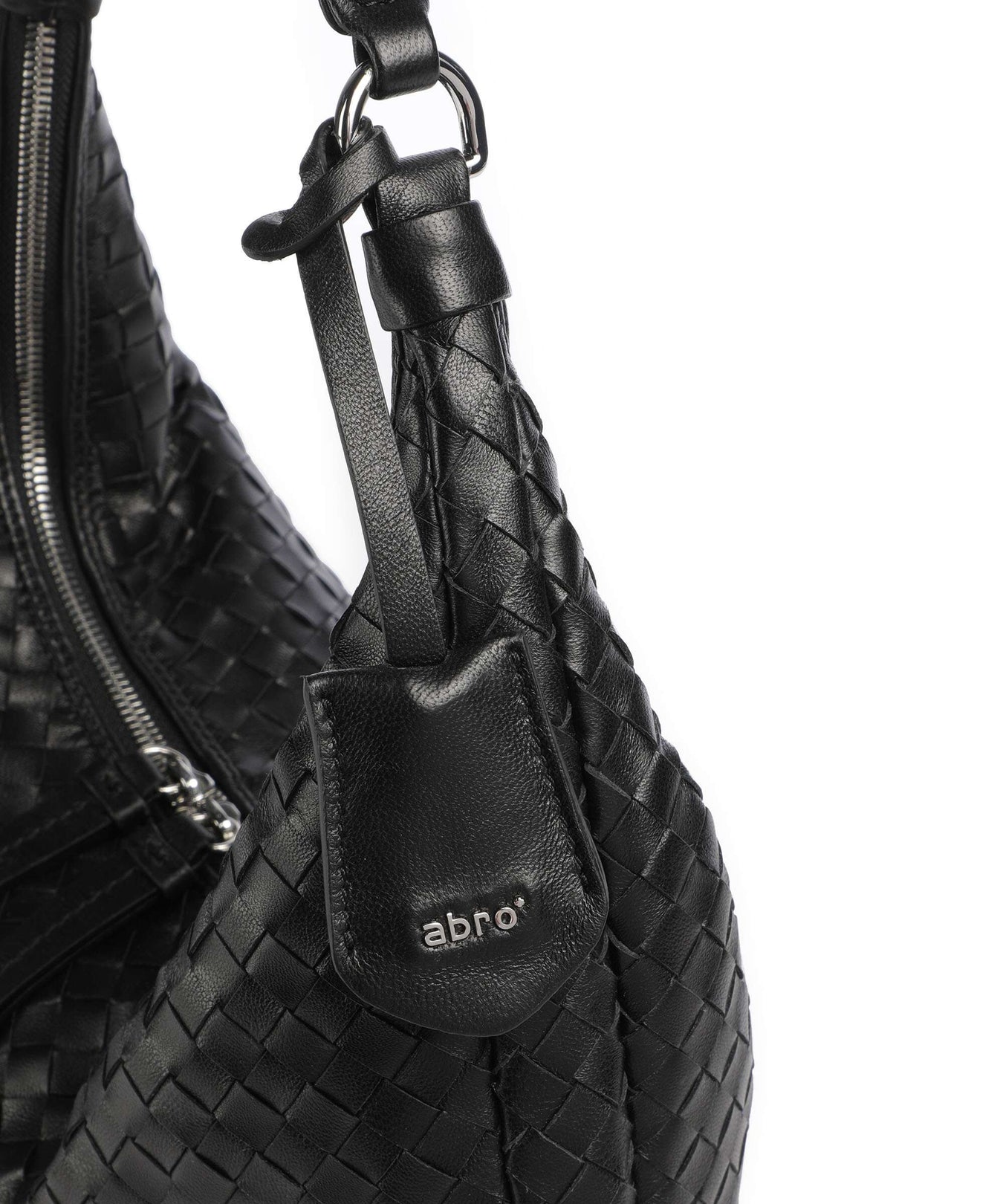 Abro Piuma Nana Small Hobo bag black/nickel