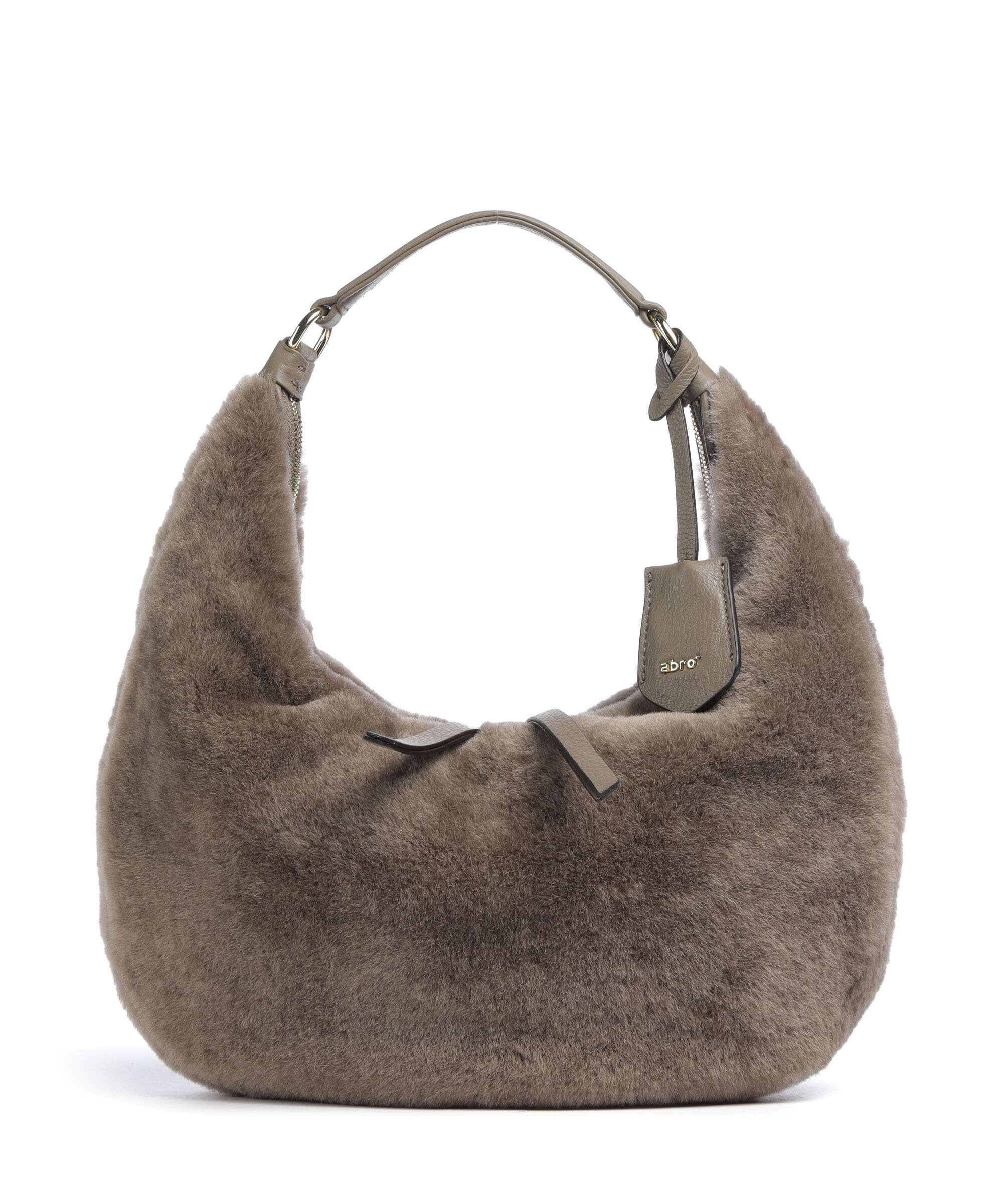 Abro Shearling Nana Small Hobo bag tope