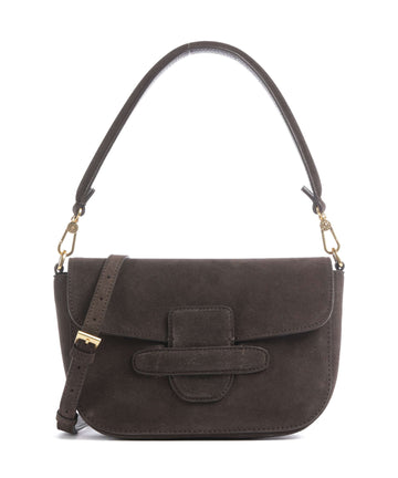 Abro Suede Camilla Sac porté épaule dark brown