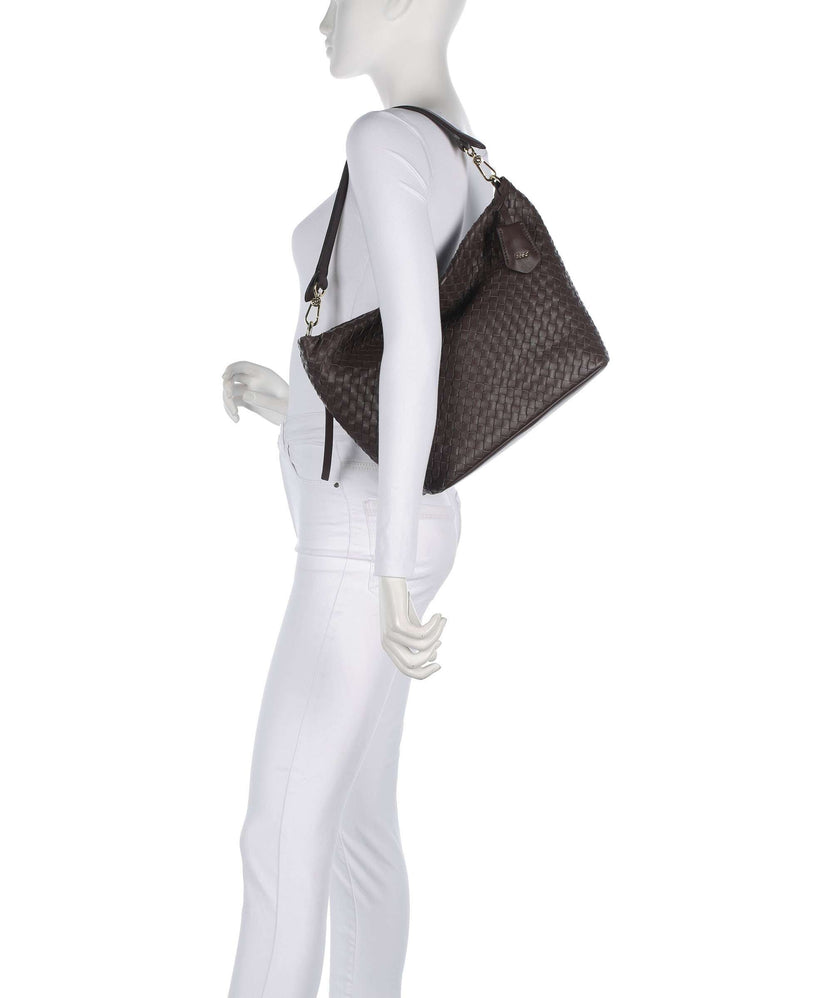 Abro Piuma Ebony Hobo bag wood