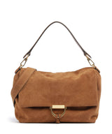 Abro Suede Temi Large Shoulder bag cuoio