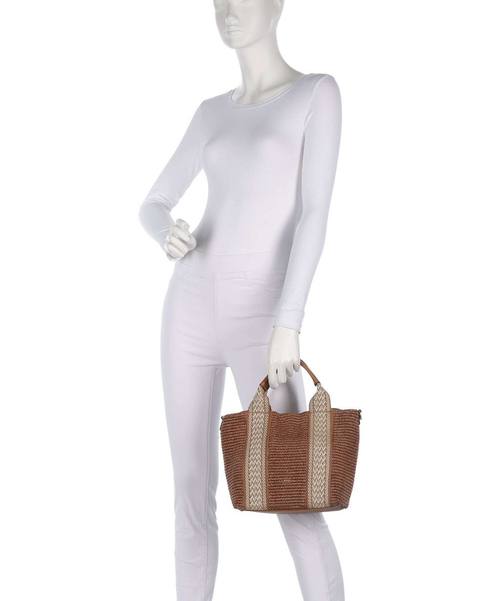 Abro Raffia Kaia Handbag caramel/cognac