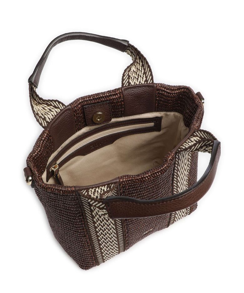 Abro Raffia Kaia Handbag wood