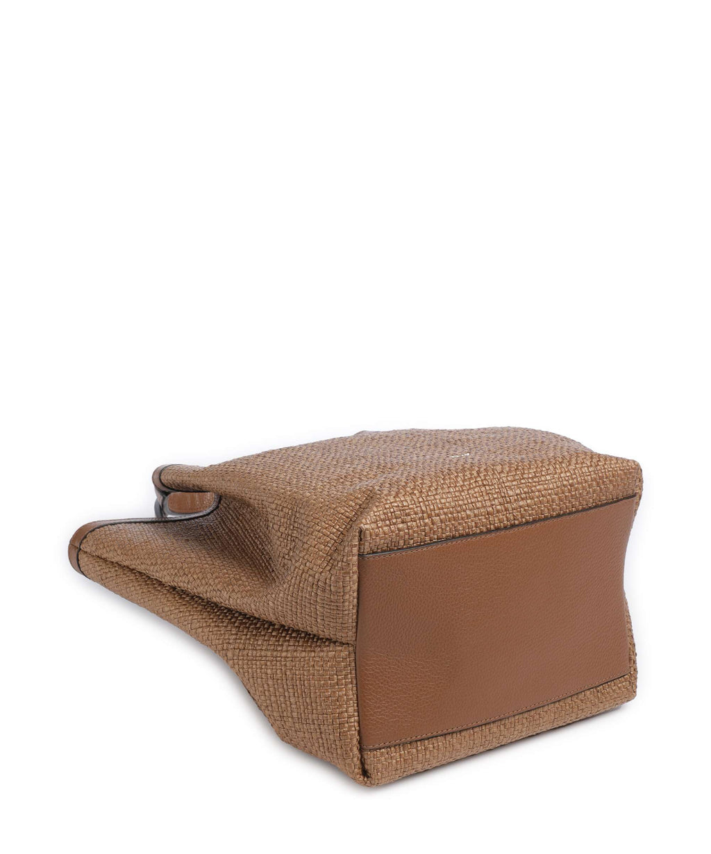 Abro Raffia Intreccio Essential Medium Handbag caramel/cognac