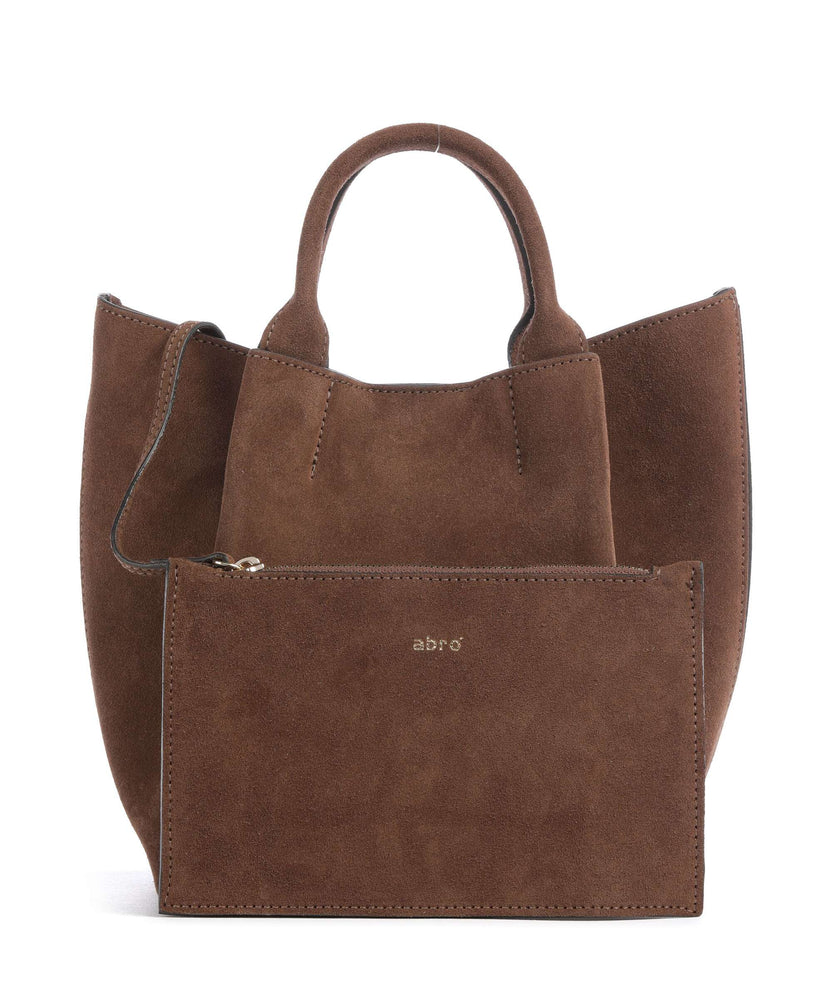 Abro Suede Essential Small Handbag wood