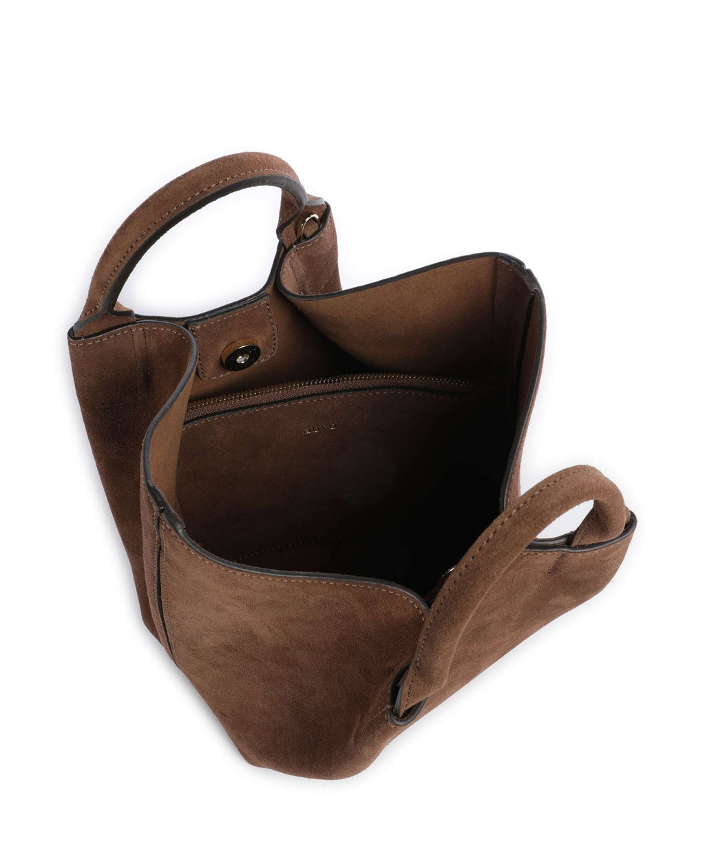 Abro Suede Essential Small Handbag wood