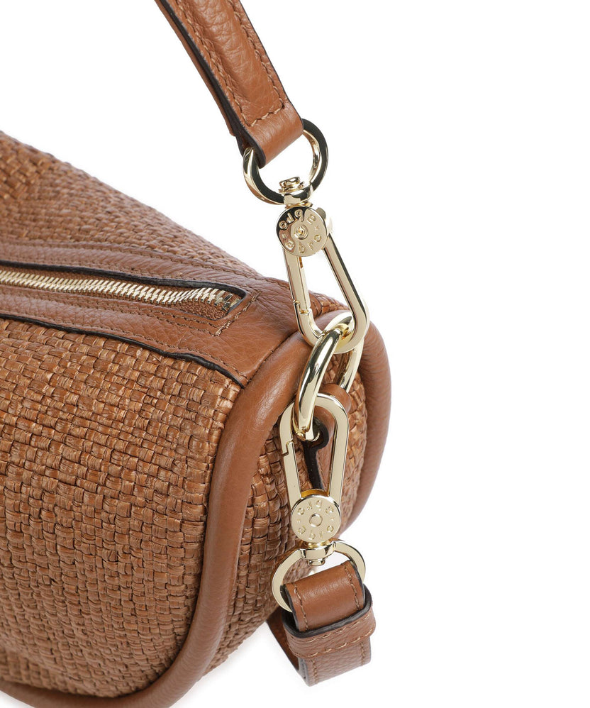 Abro Raffia Intreccio Willow Shoulder bag caramel/cognac