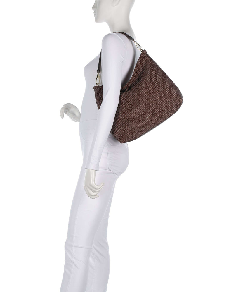Abro Raffia Kaia Hobo bag wood