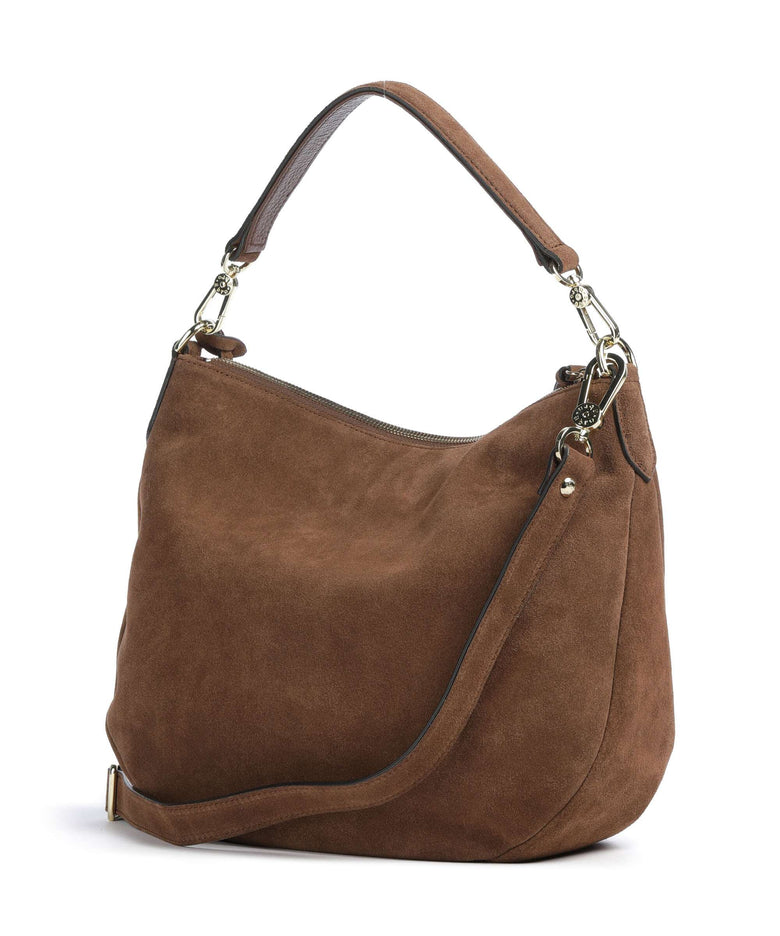 Abro Suede Juna Small Hobo bag wood
