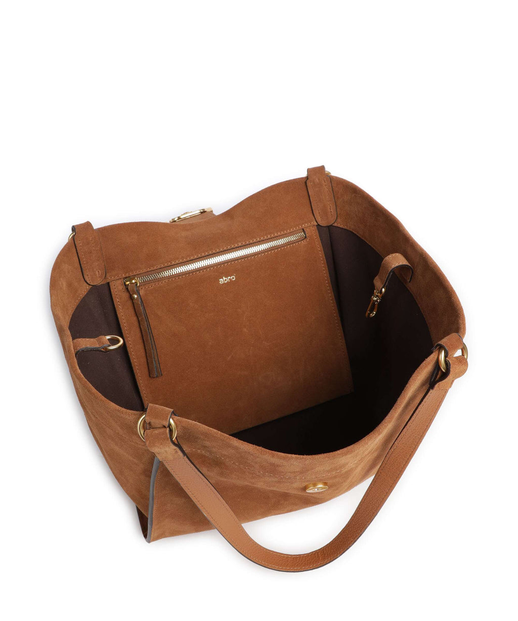 Abro Suede Temi Tote bag cuoio