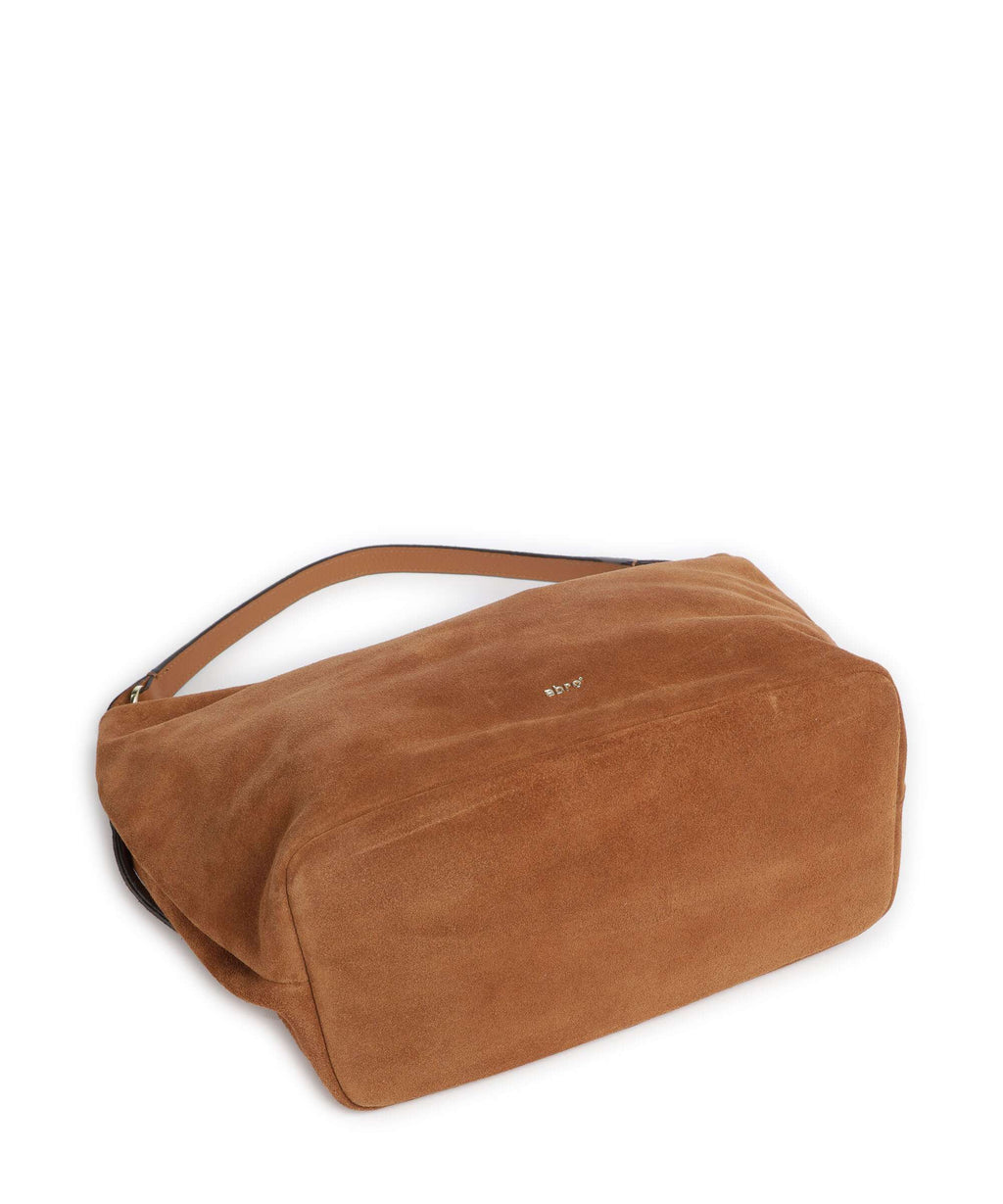 Abro Suede Ebony Hobo bag cuoio