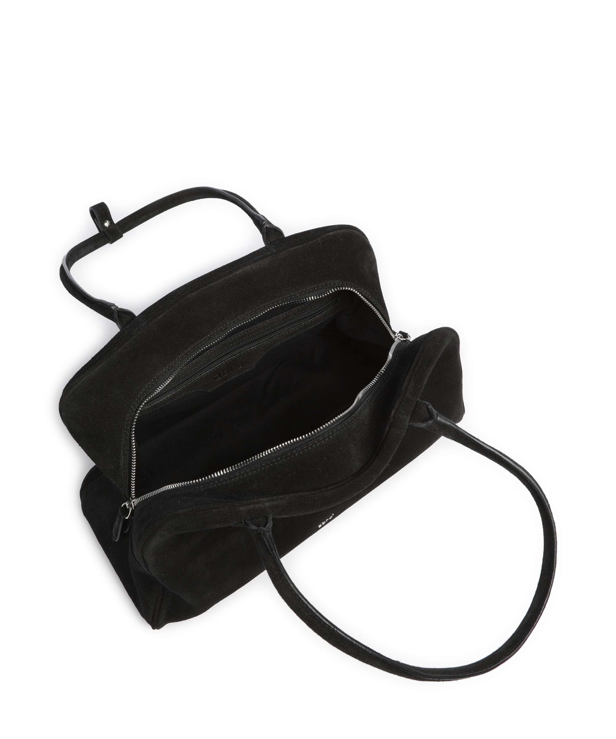Abro Suede Amara Shoulder bag black/nickel