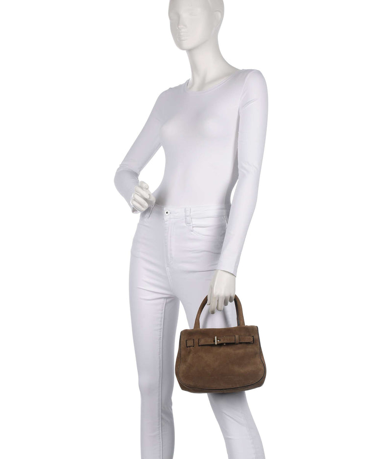 Abro Suede Jill Handbag khaki