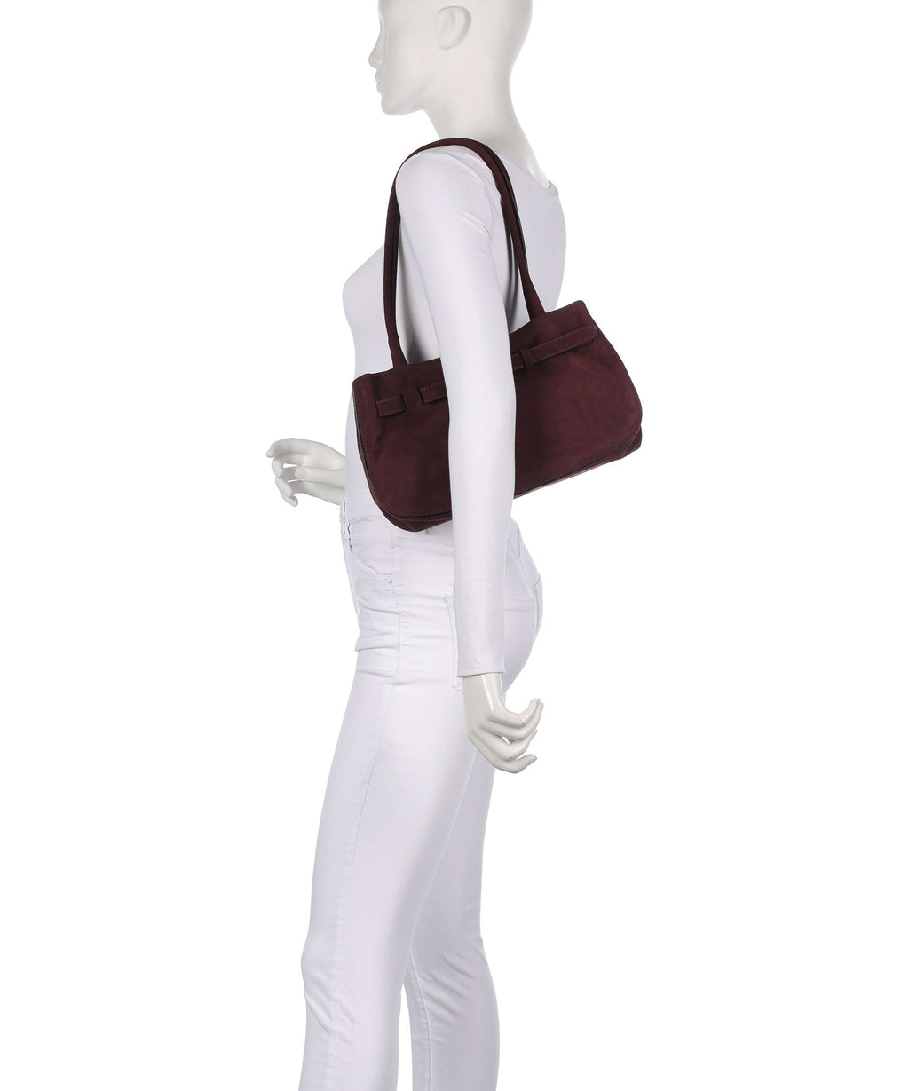 Abro Suede Jill Shoulder bag burgundy