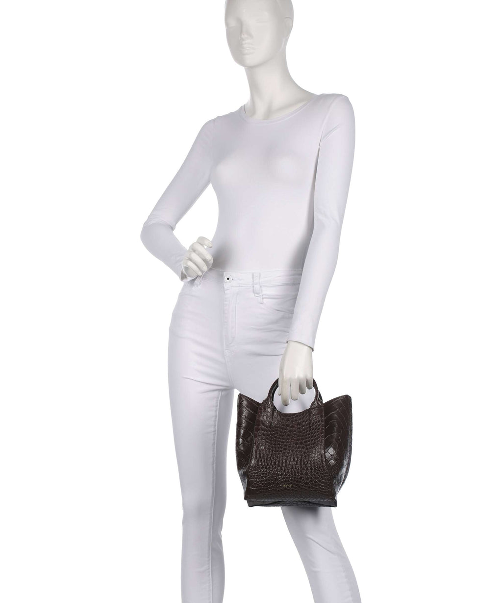 Abro Cocco Mondial Essential Small Handbag dark brown