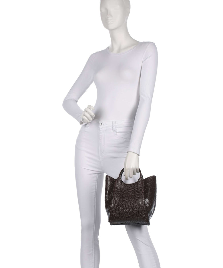 Abro Cocco Mondial Essential Small Handbag dark brown