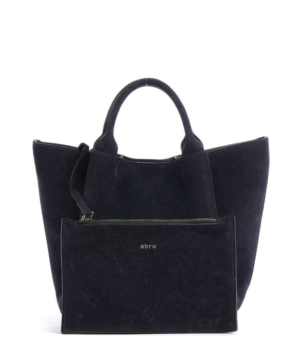 Abro Suede Essential Small Handbag navy