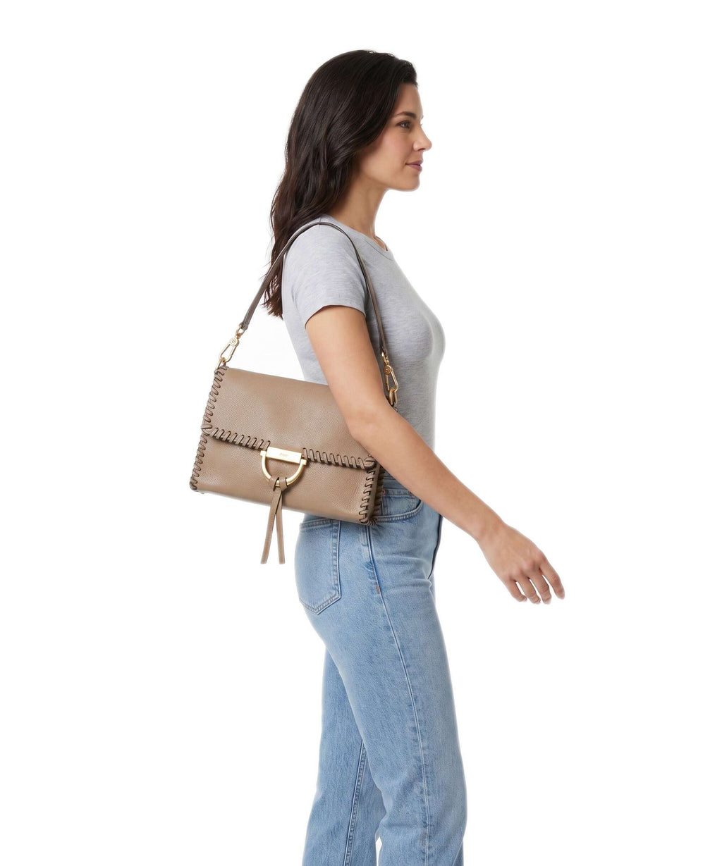 Abro Dalia Temi Stitch Shoulder bag cappuccino