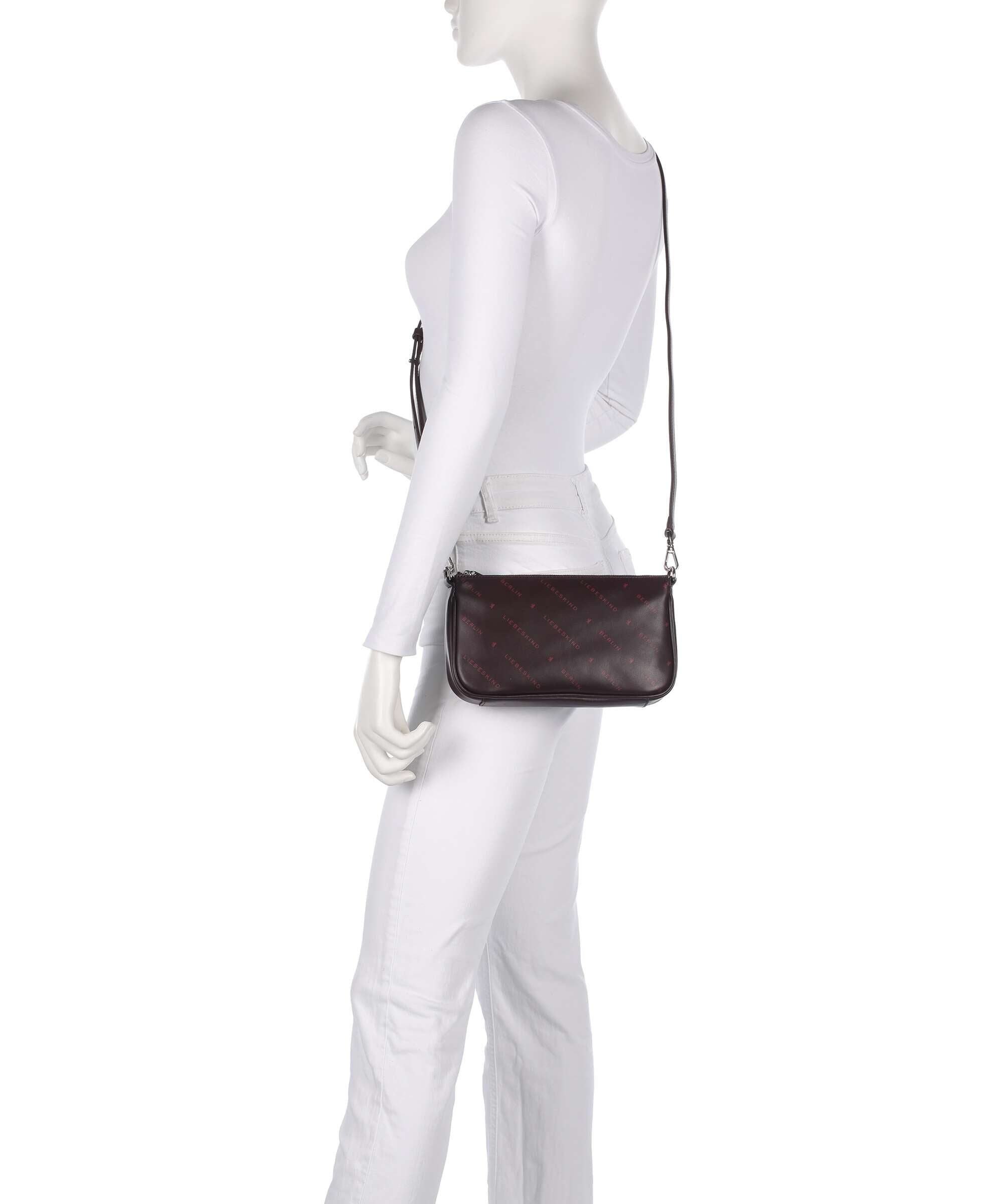 Liebeskind Monogram Soft Nappa S Shoulder bag burgundy