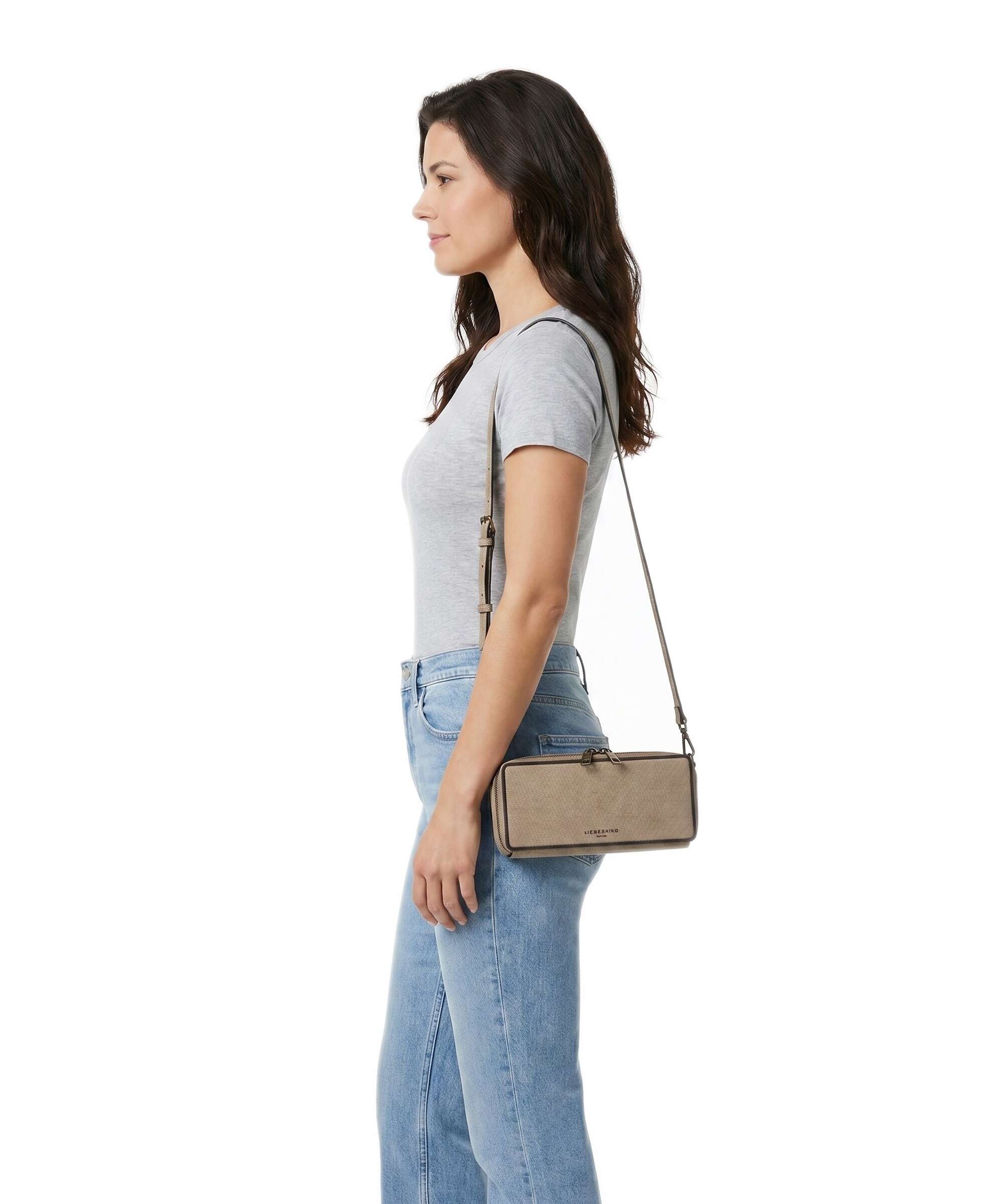 Liebeskind Juno Denim XS Crossbody bag beige