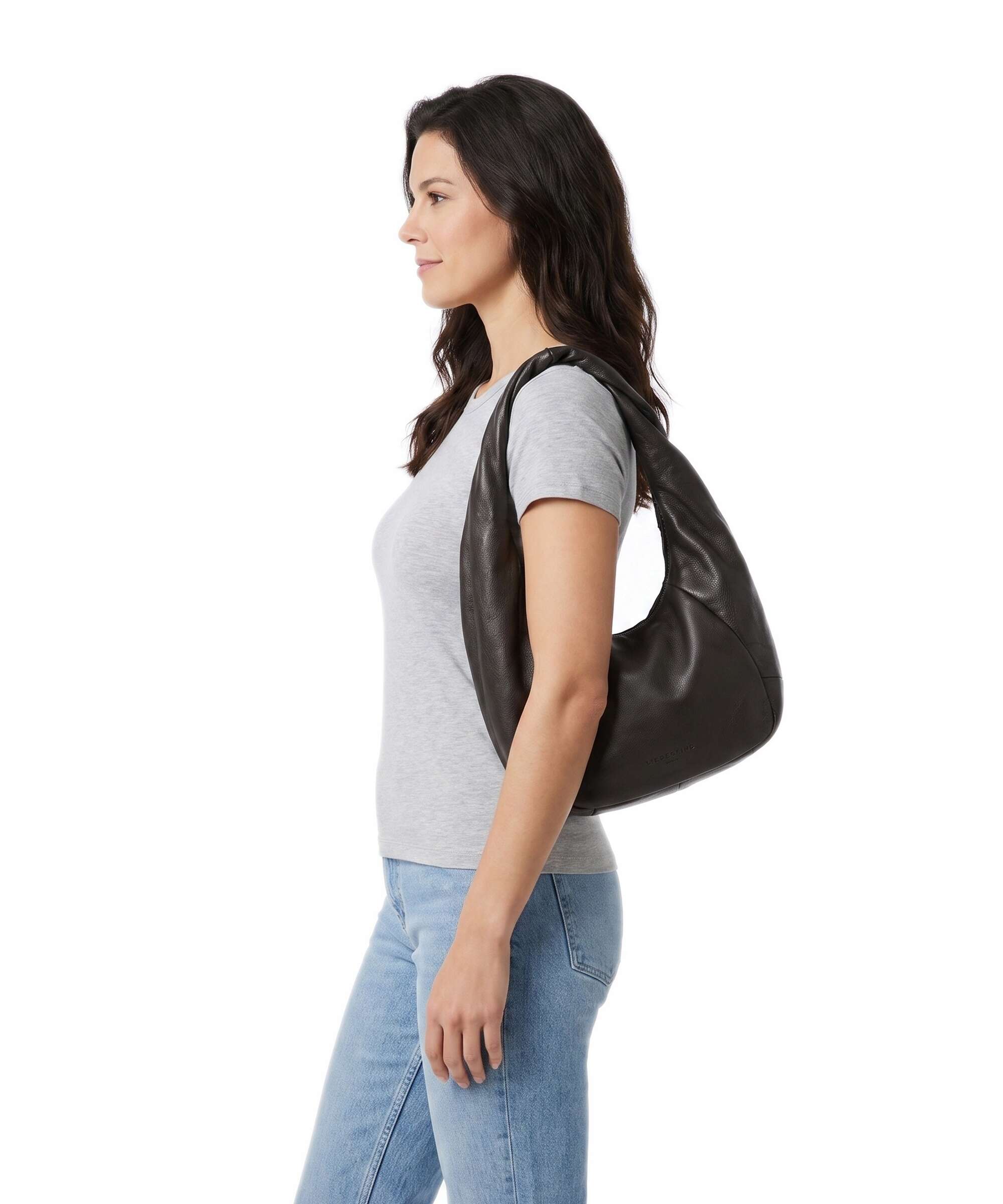 Liebeskind Farrah II Yak 3D M Hobo bag deep soil