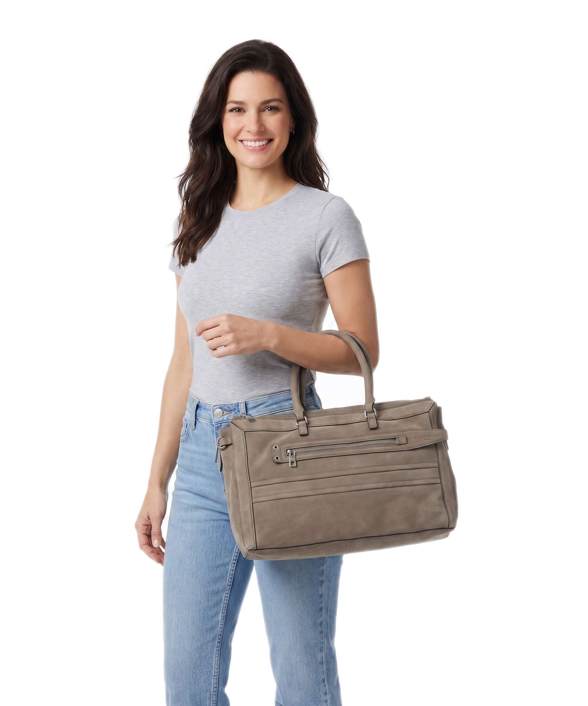 Liebeskind Delia Suede M Handbag neutral grey