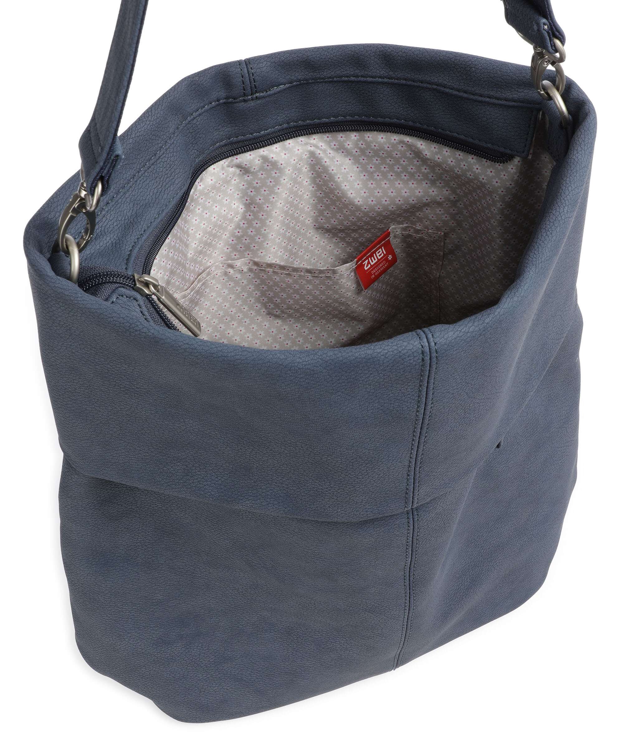 Zwei Mademoiselle.M M140 Hobo bag nubuk blue