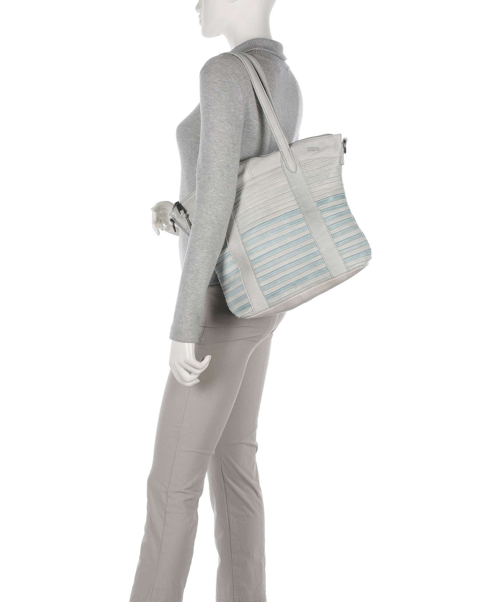 FredsBruder Good Mood Tote bag stone/blue