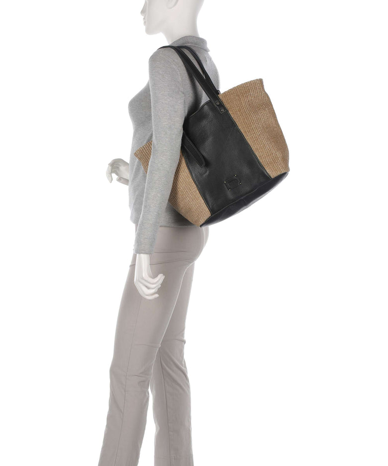 FredsBruder Sea you soon Tote bag black/camel