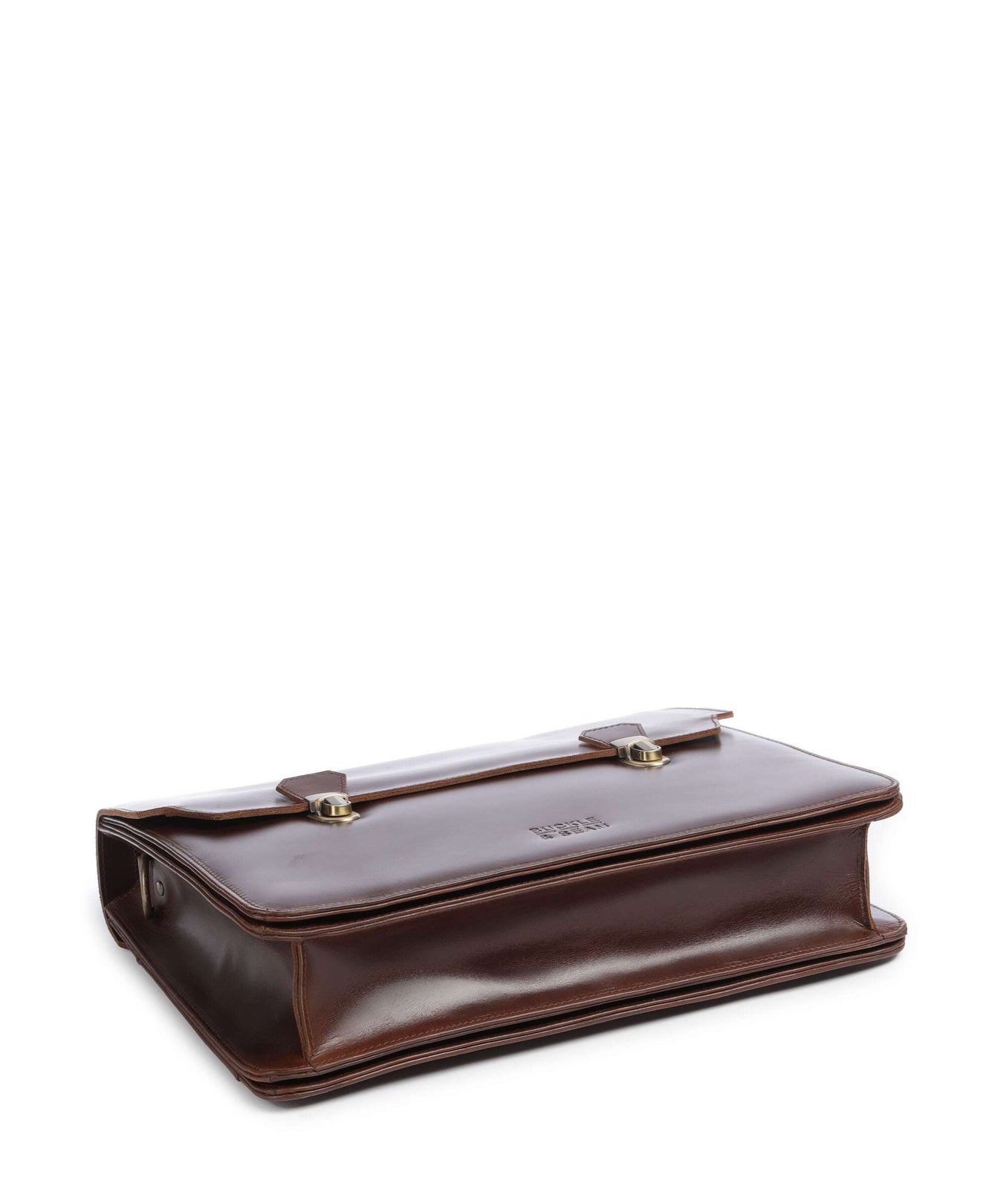 Buckle & Seam Crazy Horse Notes Briefcase brown