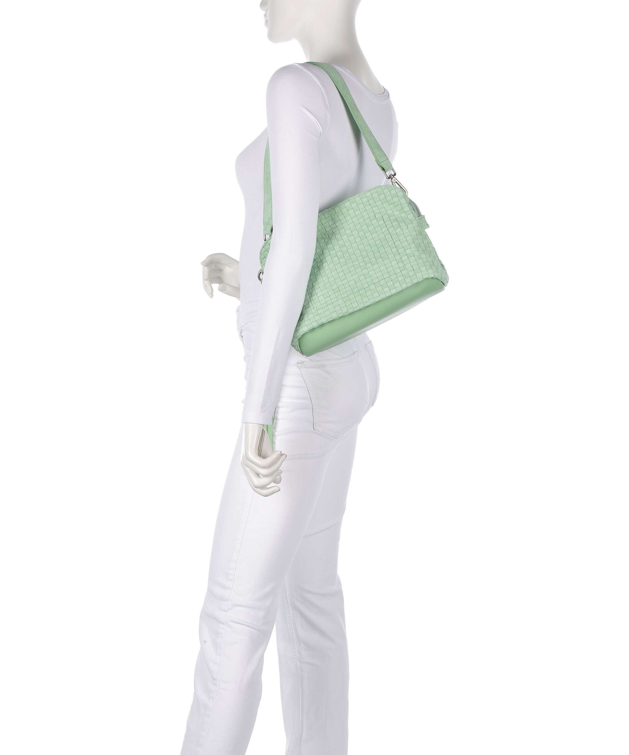 FredsBruder Weave Harmony Midi Shoulder bag fresh mint
