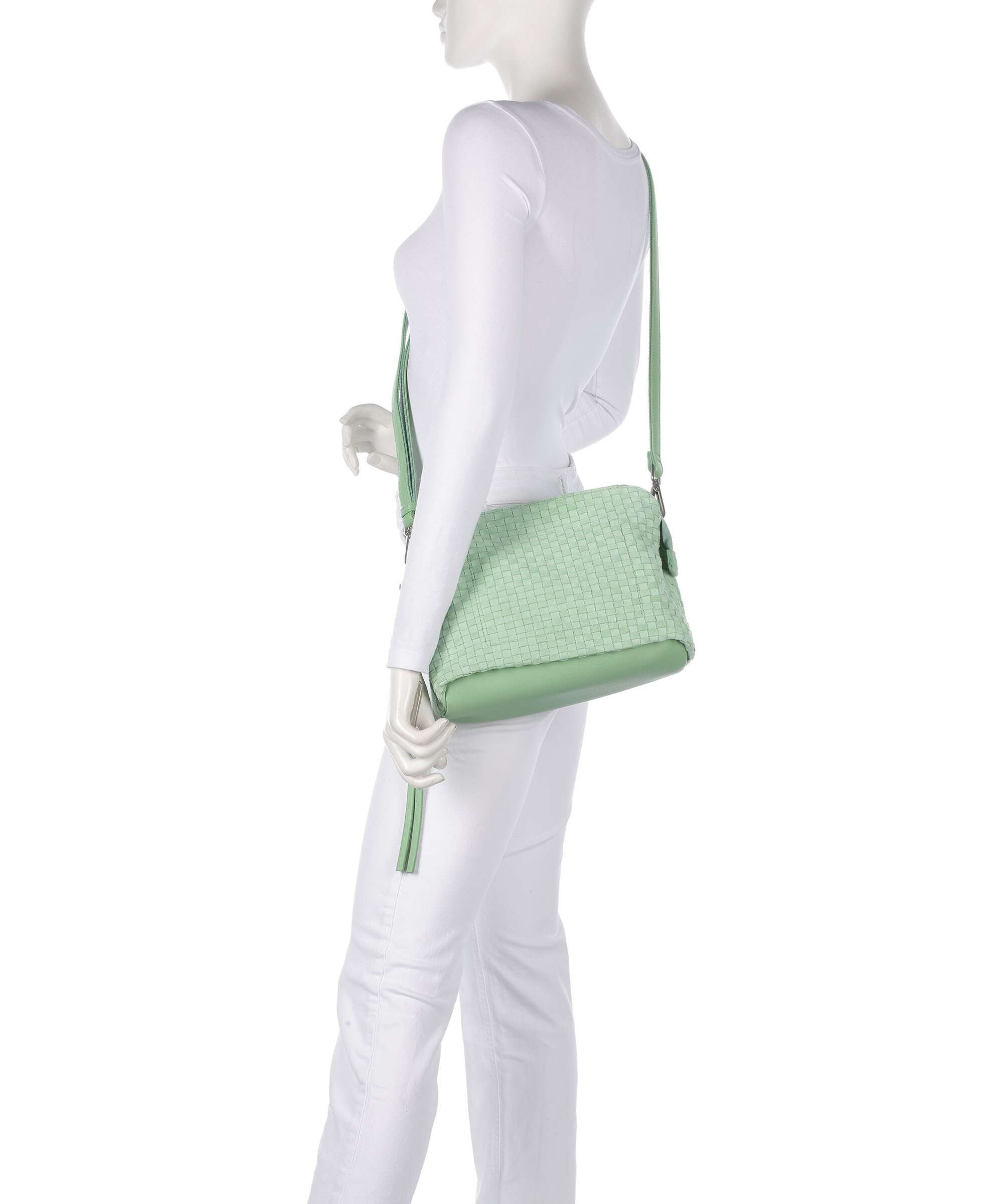 FredsBruder Weave Harmony Midi Shoulder bag fresh mint