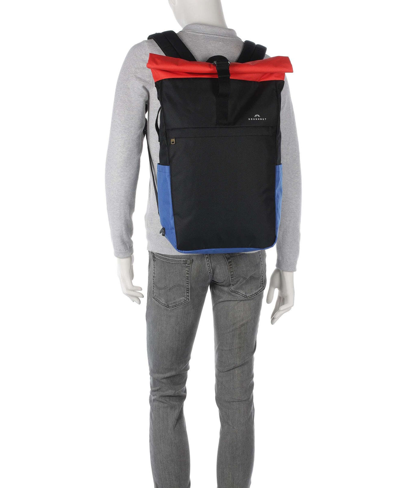 Doughnut Reborn Jetpack Rolltop backpack black/grapefruit