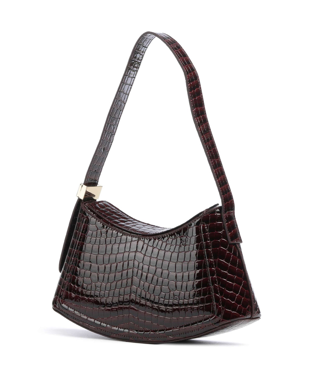Dune London Dependent Shoulder bag burgundy croc