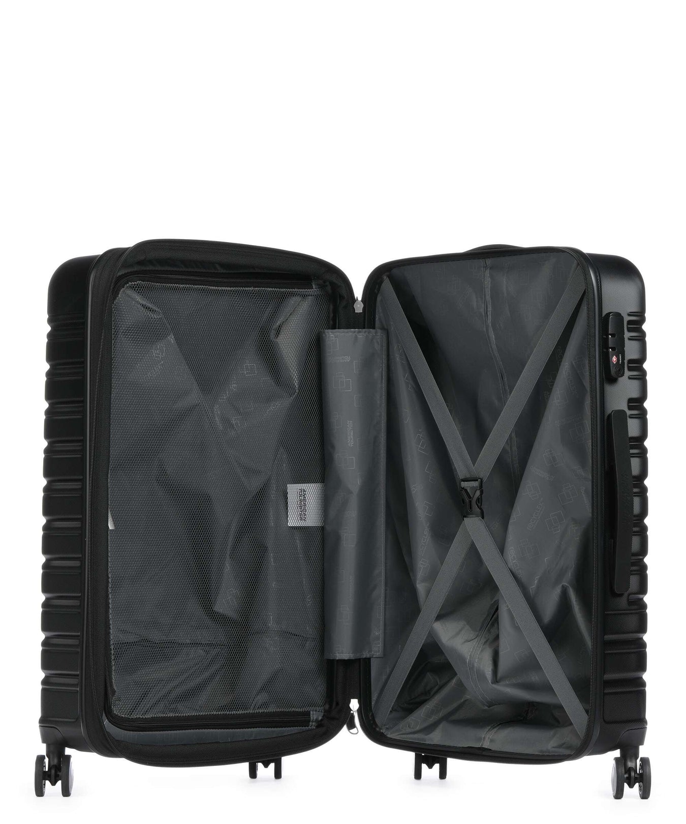 American Tourister Flashline Spinner (4 wheels) shadow black