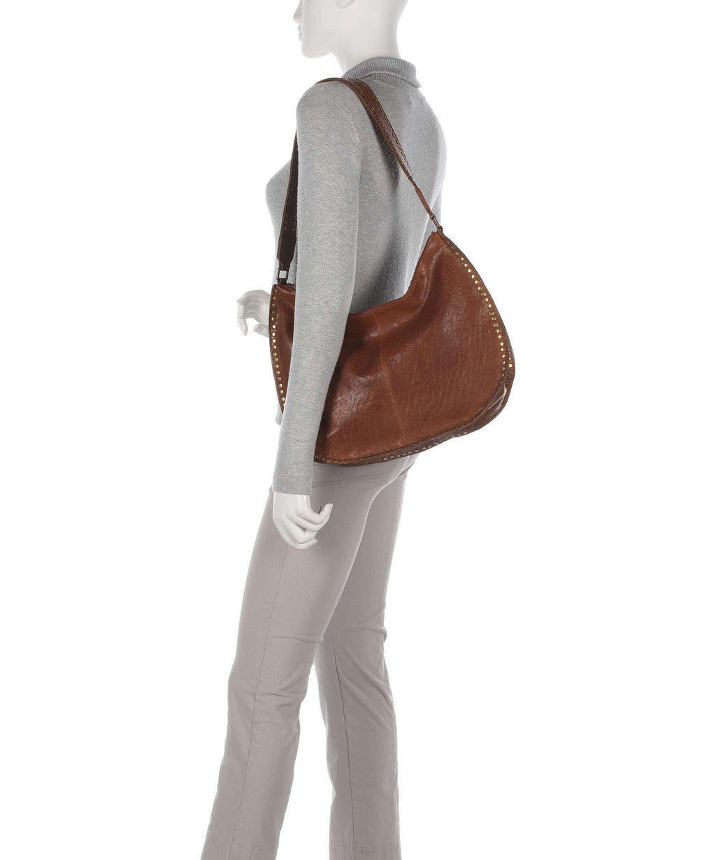 Depeche Rocking Rodeo Hobo bag vintage cognac