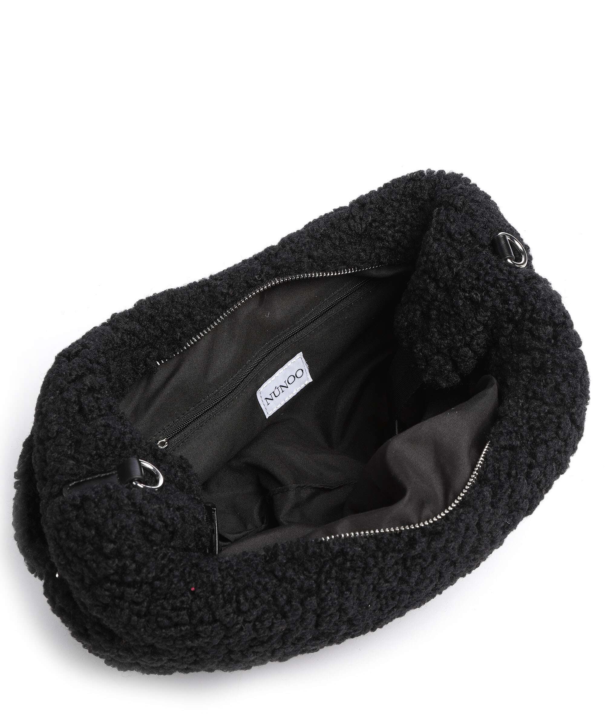 Núnoo Curls Dagmar Hobo bag black