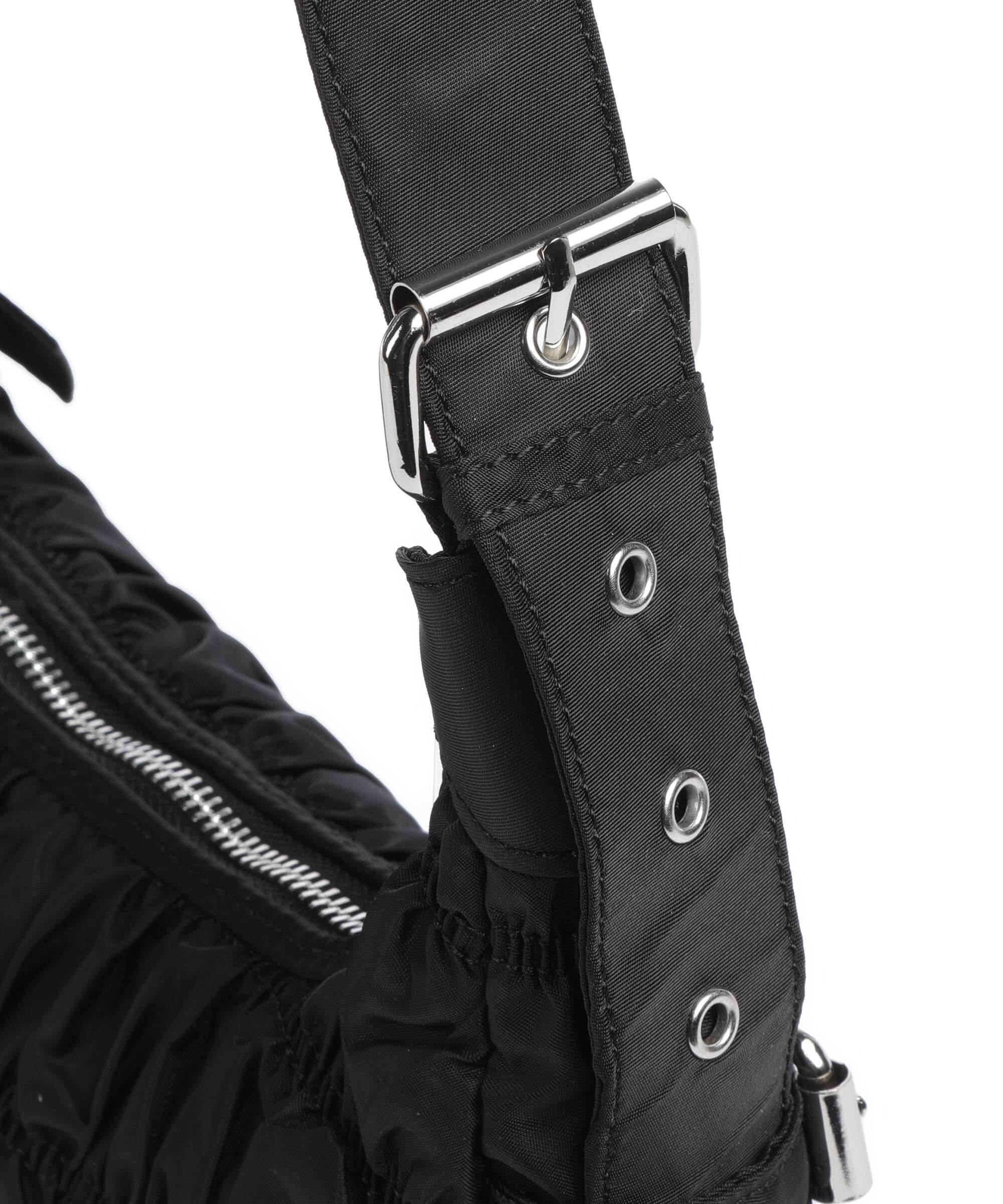 Núnoo Recycled Nylon Alaska Hobo bag black