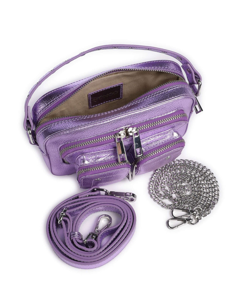 Núnoo Metallic Helena Crossbody bag purple
