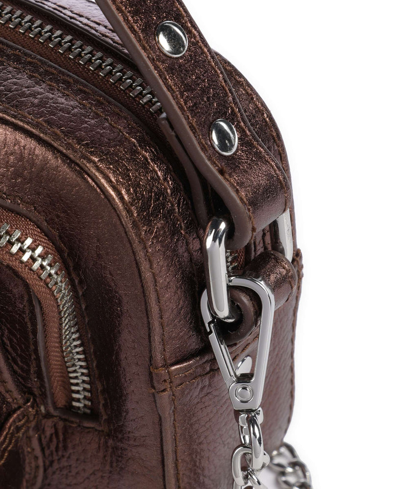 Núnoo Metallic Helena Crossbody bag brown