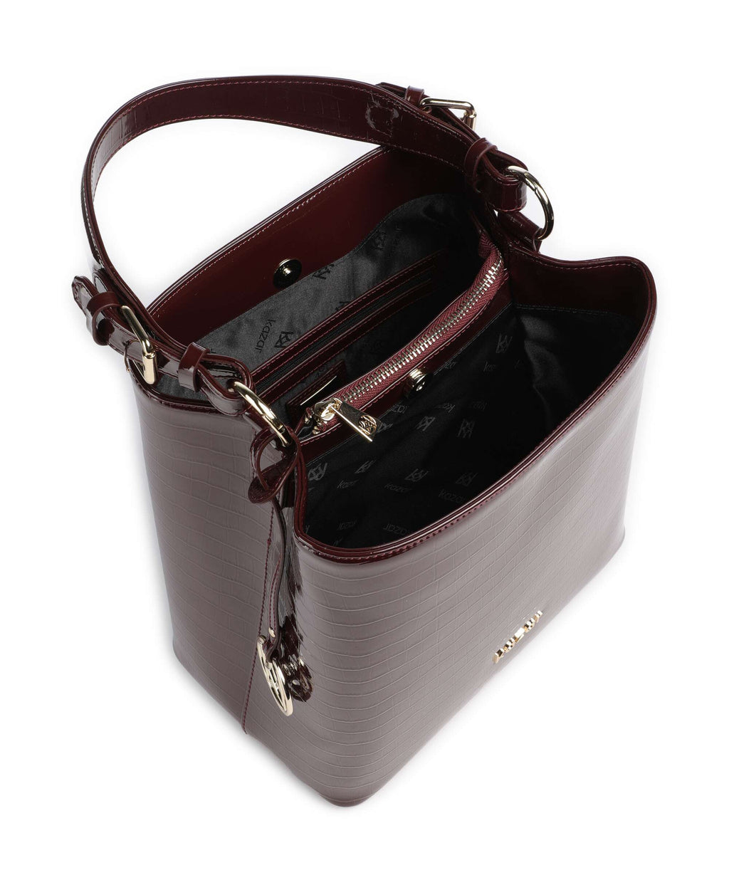 Kazar Victoria Bucket bag maroon