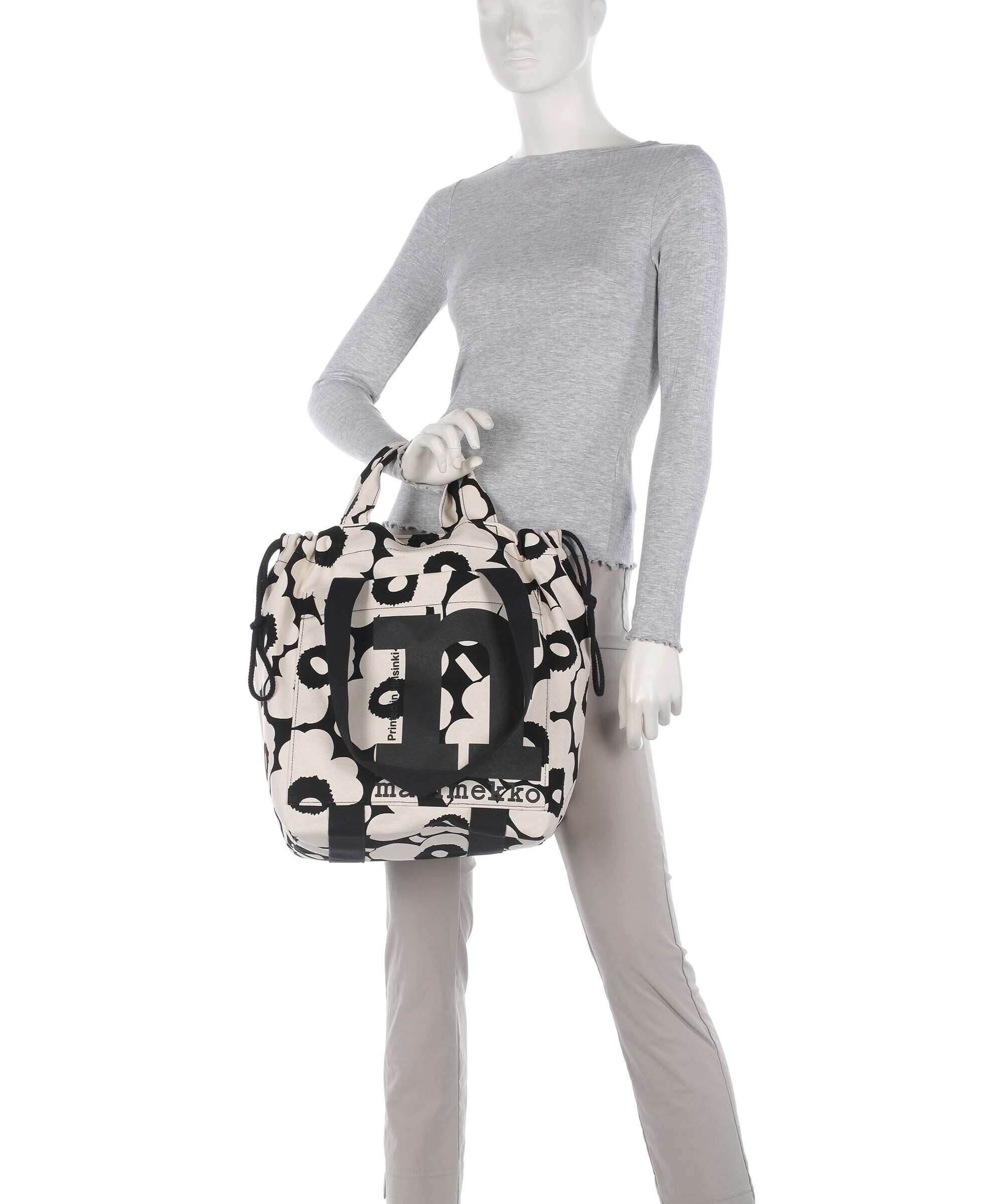 Marimekko Unikko Mono City Tote bag cotton/black