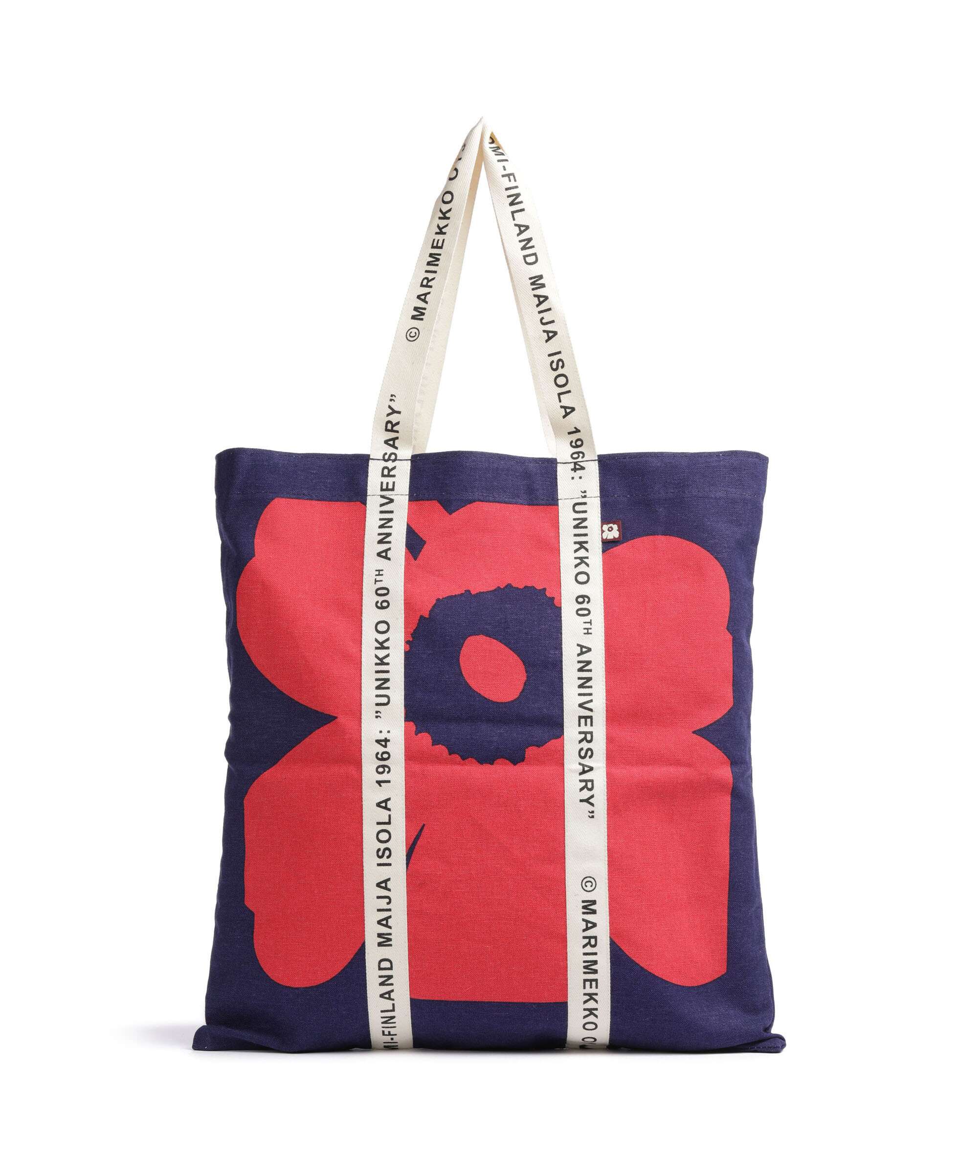 Marimekko Carrier Unikko Midi Tote bag red/darkblue