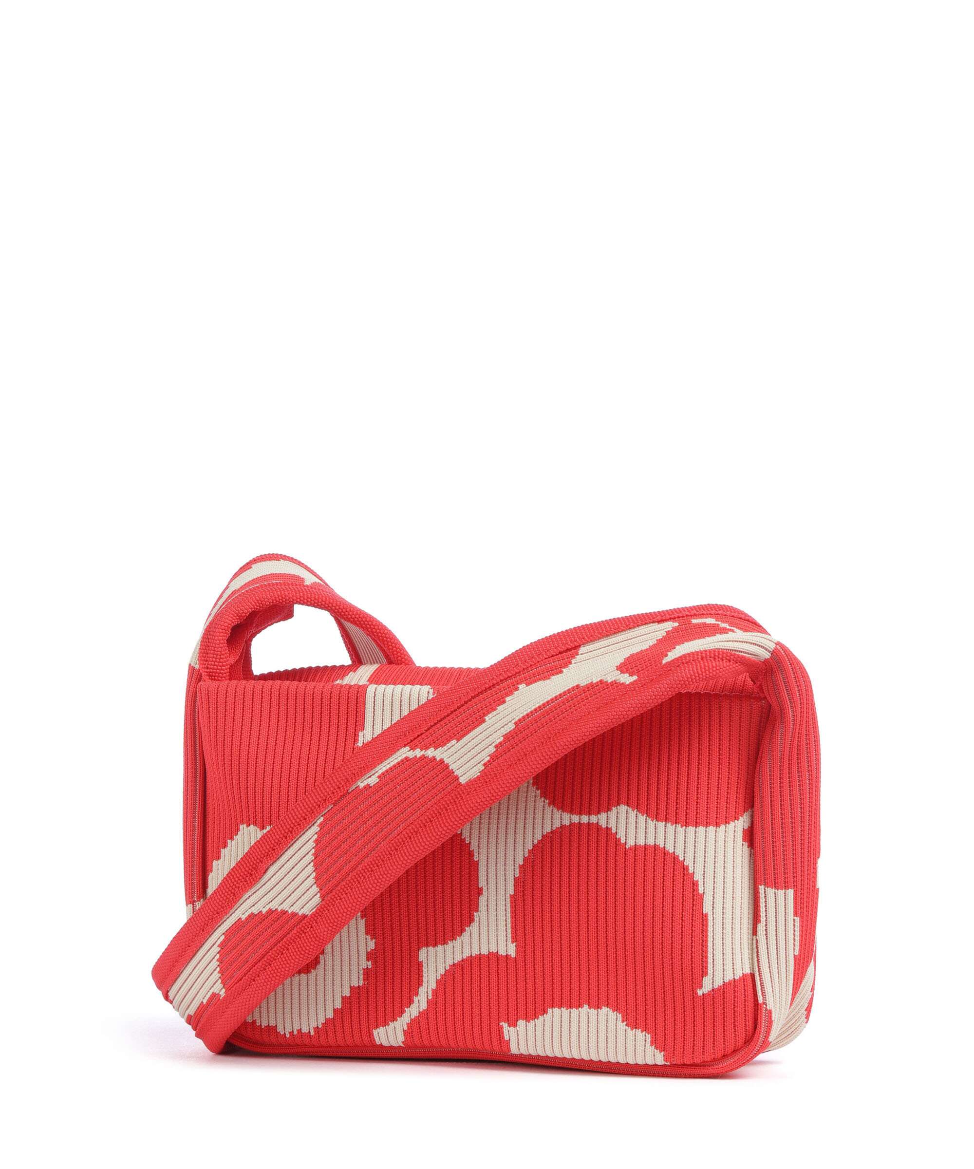 Marimekko Knitted Unikko Crossbody bag pink/beige
