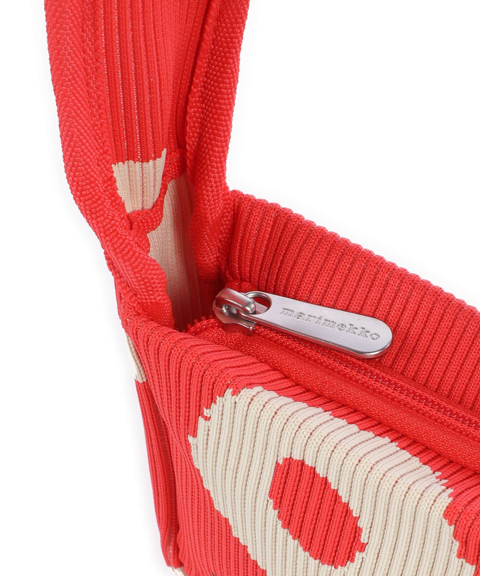 Marimekko Knitted Unikko Crossbody bag pink/beige