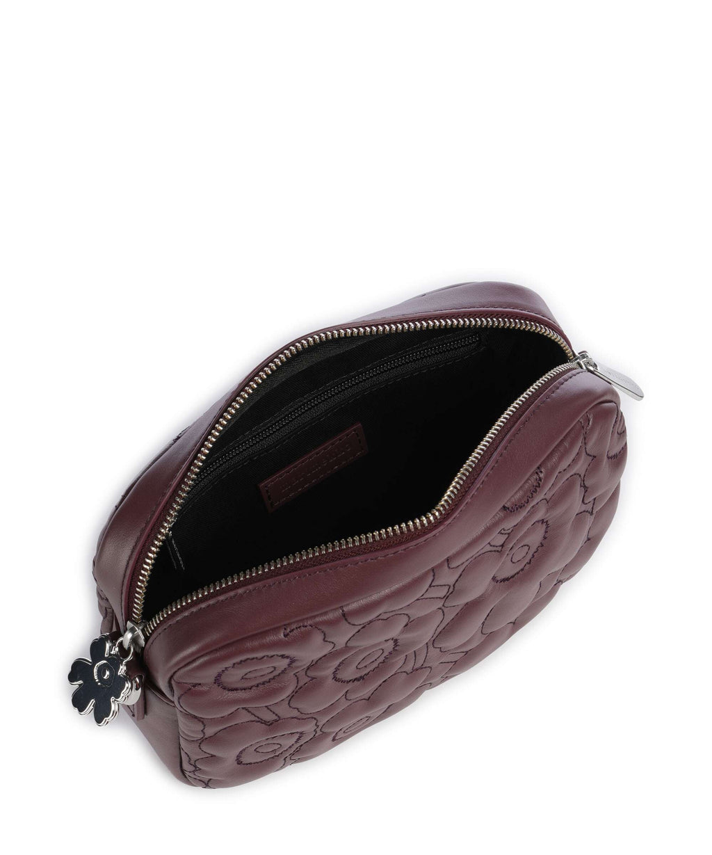 Marimekko Gratha Soft Unikko Crossbody bag wine red