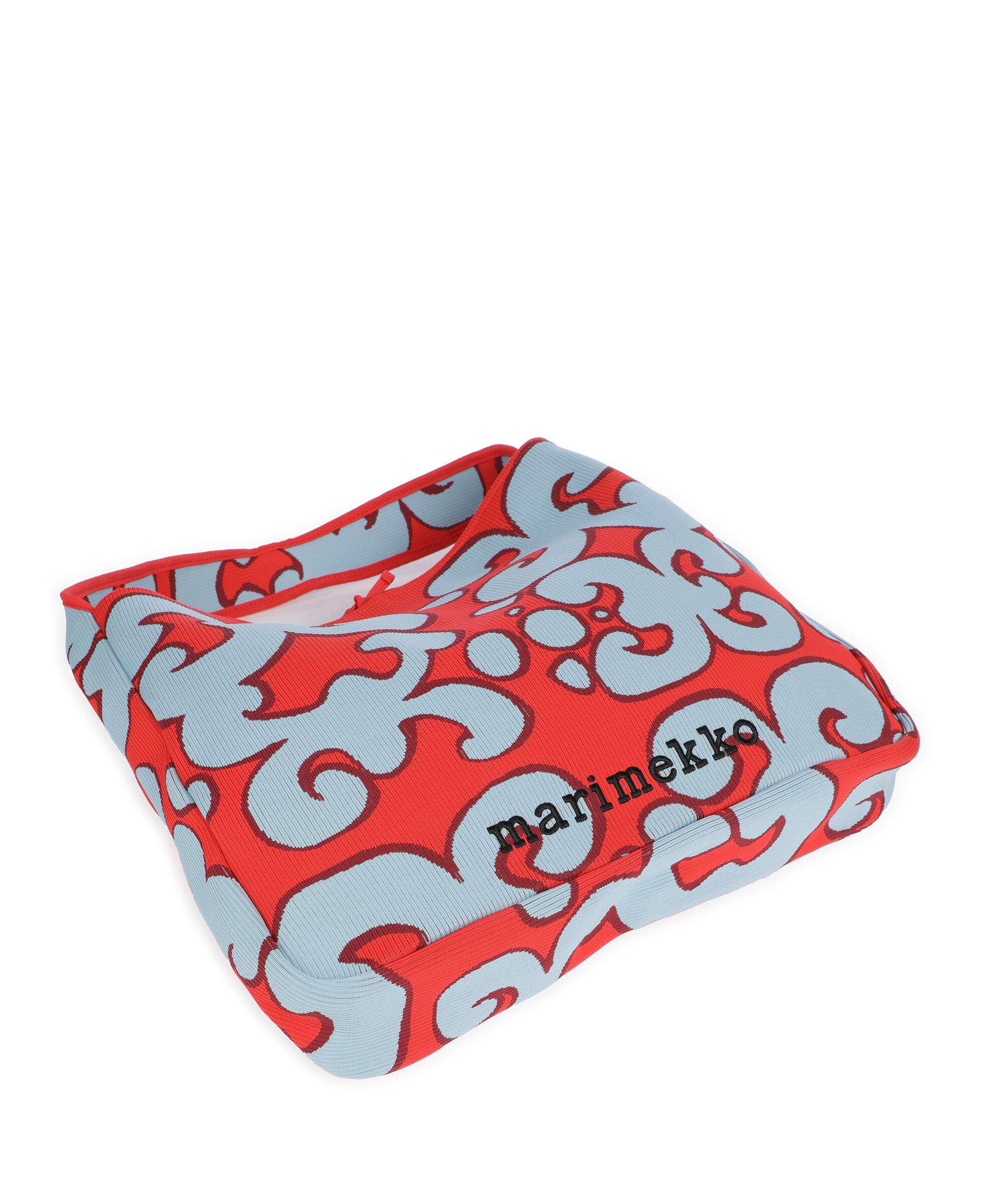 Marimekko Knitted Keidas Hobo bag light blue/red