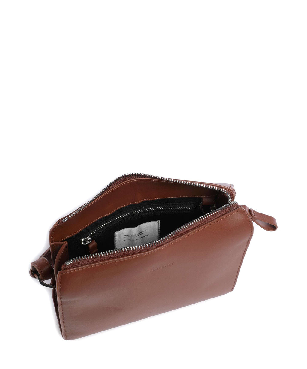 Sandqvist Leather Classics Frances Crossbody bag brown