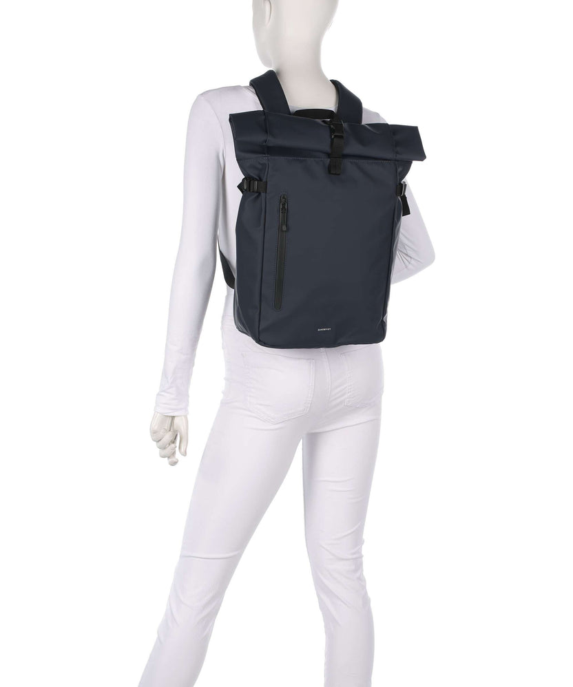 Sandqvist Stream M Rolltop backpack navy
